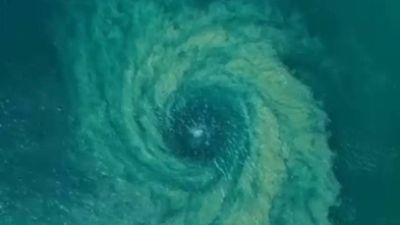 Rare underwater tornado forms in strong circular motion off Australia’s Manly Beach | Watch