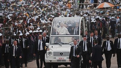 Pope Leo XIV holds a giant open air Mass in Angola