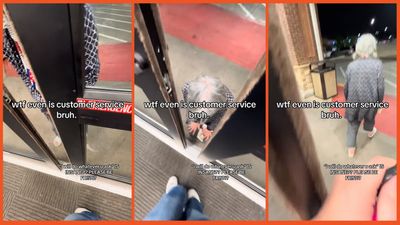 ‘What is she doing??’: Elderly woman shows up to Target as staff are closing, resorts to begging on hands and knees for them to let her in