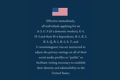 US embassy orders visa applicants to make social media public