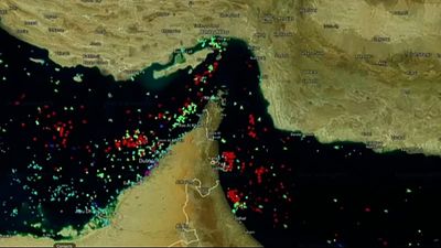 Timelapse footage shows maritime traffic around Gulf, Straight of Hormuz