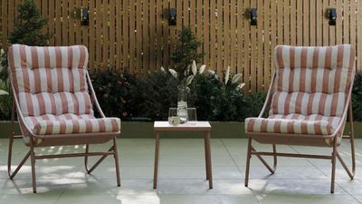 This Stylish Outdoor Bistro Set From Next With Plush Cushion Seating Might Just Be the Most Comfortable Way to Style a Small Garden This Spring