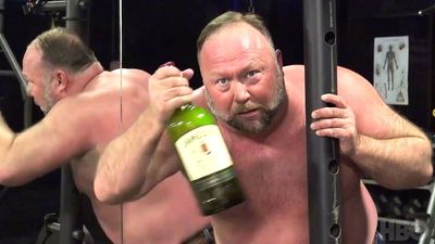 Alex Jones crashes out in shirtless ramble as The Onion finalizes plan to take over Infowars to run it as a parody