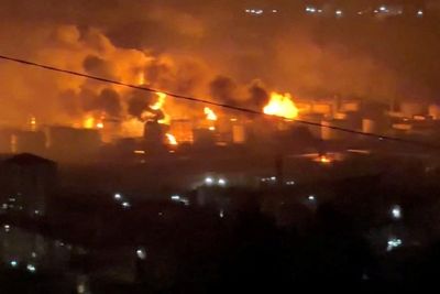 Ukrainian drone attack on Russian oil facility sparks huge fire