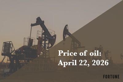 Current price of oil as of April 22, 2026