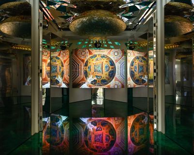 Isaac Julien review – Gwendoline Christie meets a cyborg starfish in a pleasure-seeker’s postmodern parlour