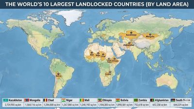 10 largest landlocked countries in the world