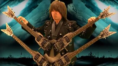 “I had a two-neck guitar, then Steve Vai came out with his three-neck guitar. My label wanted me to challenge Steve to a duel”: Michael Angelo Batio on the origin of his four-neck guitar