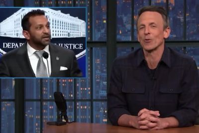 Seth Meyers taunts Kash Patel after FBI director says USA hockey team are his friends