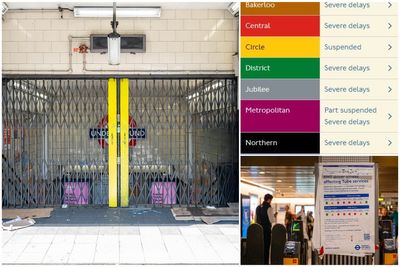 Tube strike disruption continues into fourth day amid RMT walkout