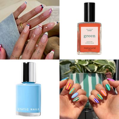 Striped Nails Are the Fashion Girl Manicure of the Moment