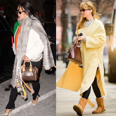 8 Leggings Outfits It Girls Style When They're Over Spring Pants Trends