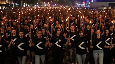 Hundreds march through Yerevan in honour of 108-year anniversary of 1915 massacres