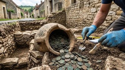 Thousands of 1,700-year-old Roman coins were unearthed in a French village