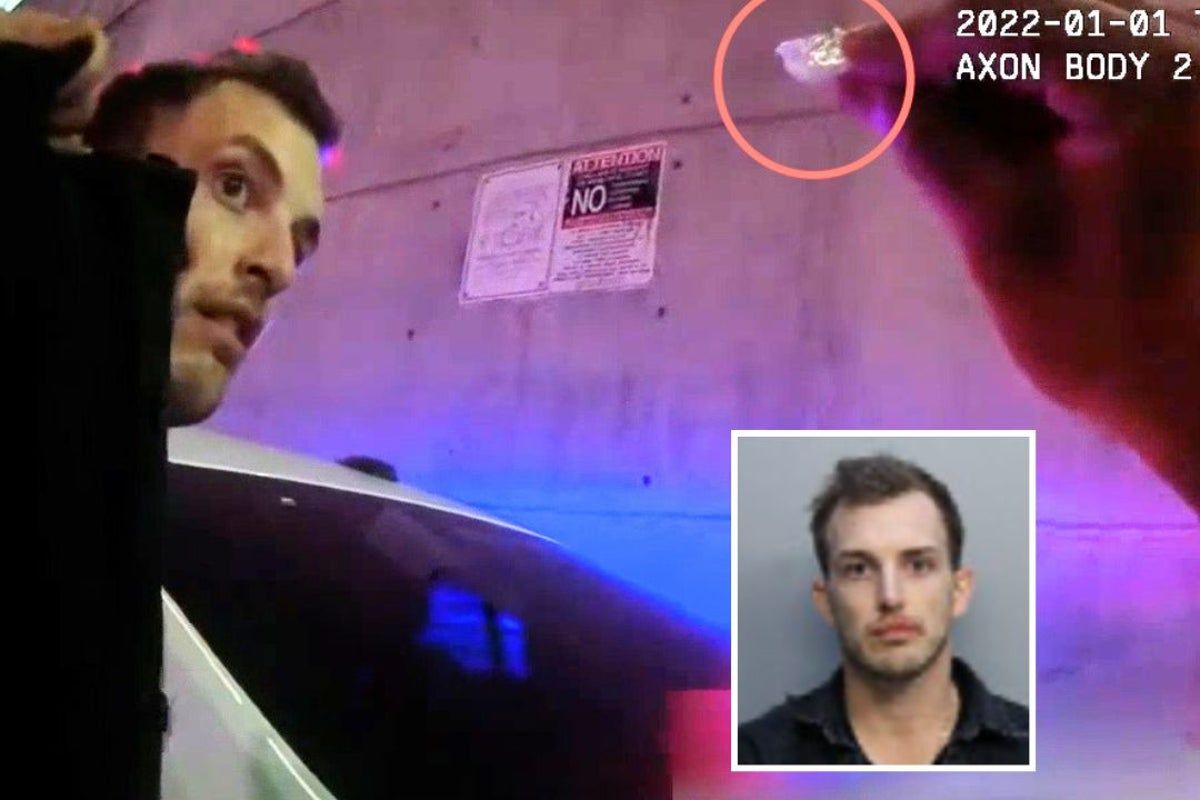 Moment police find suspected cocaine on Trump ally…