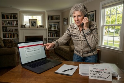 75-Year-Old Turns The Tables On 'Bank of America' Scammers After Being Told To Withdraw $25,000: 'Don't Mess With This Grandma!'