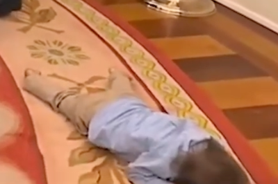 Toddler throwing tantrum in White House steals show during Trump announcement