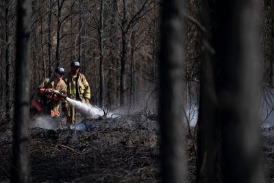 Growing wildfires in Georgia leave one firefighter dead and 120 homes destroyed
