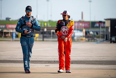 Cleetus McFarland and Squirrel McNutt Shake and Bake at ARCA Talladega