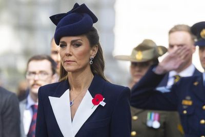 Princess of Wales makes solo appearance to lay wreath for Anzac Day