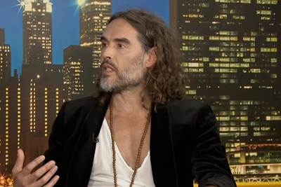 Russell Brand mocked over ‘painful’ Piers Morgan interview as he struggles to find Bible passage