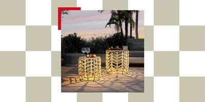 These Highly-Rated Outdoor 'Solar Tables' Are So, So Clever — They're Woven From Wicker, Weather-Resistant, and "Cast the Coolest Shadows"
