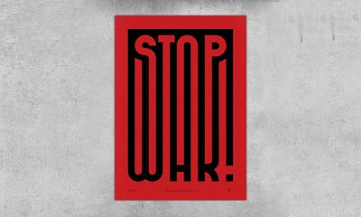 Who's behind the striking 'Stop War' poster that's all over social media?