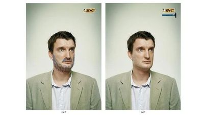 One photo, two products: this Bic advert is print perfection