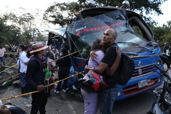 Explosive device on a bus kills 7 in southwest Colombia as violent attacks persist