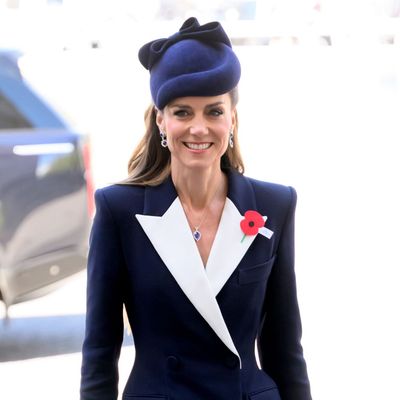 Princess Kate Pairs a Rare Piece of Jewelry With a New Givenchy Coat Dress for Anzac Day