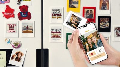 These fridge magnets look like instant film – but they’re actually e-ink photo frames, and they don’t even need batteries!