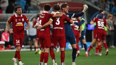 Striker seals second spot for Adelaide before red card