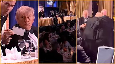 Trump rushed offstage at Correspondents’ Dinner after gunfire — the internet already suspects he set it up himself, and this is why