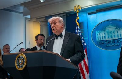Donald Trump explains slow exit from White House Correspondents' Dinner after shots were fired