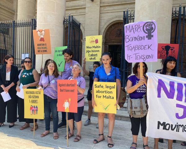 Pro-choice campaigners in Malta create lockboxes containing abortion pills