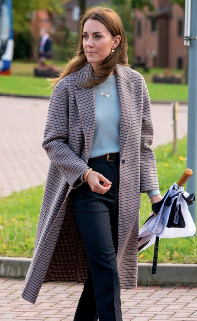 Shop Kate Middleton's Checked Coat That's Leading Spring Fashion Trends in Celebrity Style