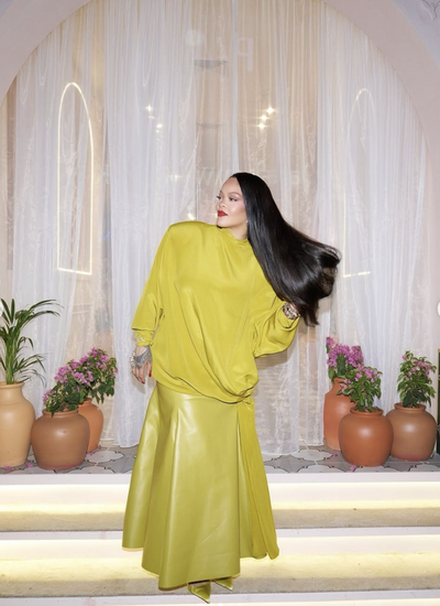 Rihanna's Tonal Dressing and Snakeskin Turn Heads in Celebrity Style and Red Carpet Fashion