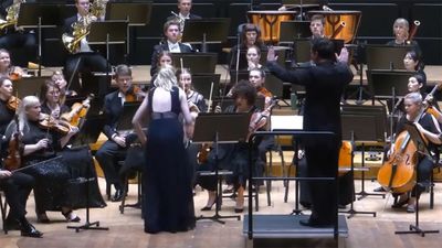 "The top was slightly detached from the ribs. It has been glued back in place”: Watch the moment when a conductor accidentally knocked a £1 million violin out of its player's hand