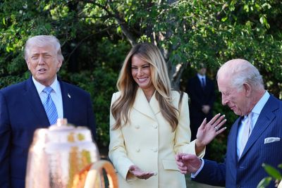 King Charles has Melania Trump in fits of giggles in tour of White House gardens