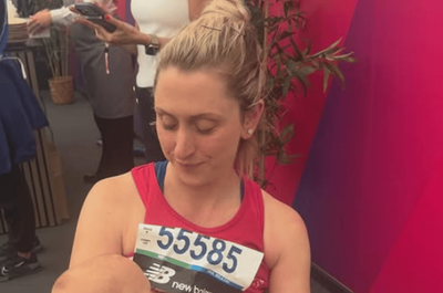 Laura Kenny breastfeeds daughter after running London Marathon for ectopic pregnancy charity