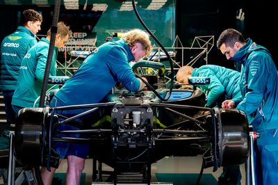 Aston Martin kept the AMR26 in Japan to test Honda vibration fixes on dyno bench