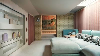 A Soft Wall of Pink Sheer Curtains Adds "Subtle Theatricality" to This Wes Anderson-Inspired Home Cinema — Here's How to Recreate the Look