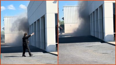 ‘Not the car choosing a dramatic exit’: Florida realtor drives in car for trade-in appraisal – it never makes it past the parking lot