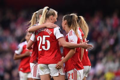 Women's Super League: Arsenal decimate Leicester to close gap on Man City and Chelsea at top