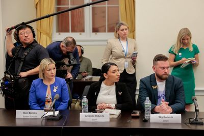 Epstein survivors hold roundtable on the Hill after King Charles declines their invite