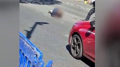 Video shows suspect approaching police after stabbing in north London