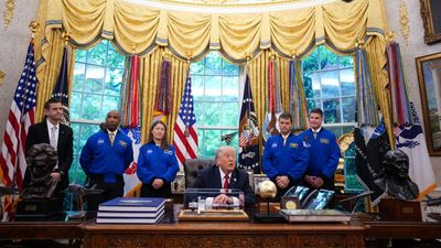 Trump invited the Artemis 2 moon astronauts to the Oval Office. Here's what happened