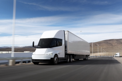 Tesla Semi rolls off production line seven years late