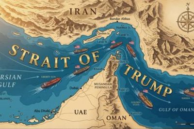 Trump has a new wishlist project to slap his name on: He now wants the Strait of Trump in the Middle East