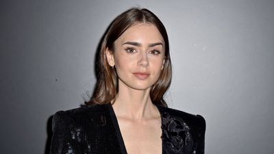 Lily Collins' Geometric Bathroom Light is The Unexpected (Yet Ultra-Chic) Complement to Her Scandi Minimalist Space